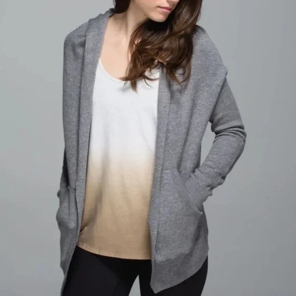 Lululemon Cabin Yogi Wrap Cardigan Gray - Picture 2 of 11